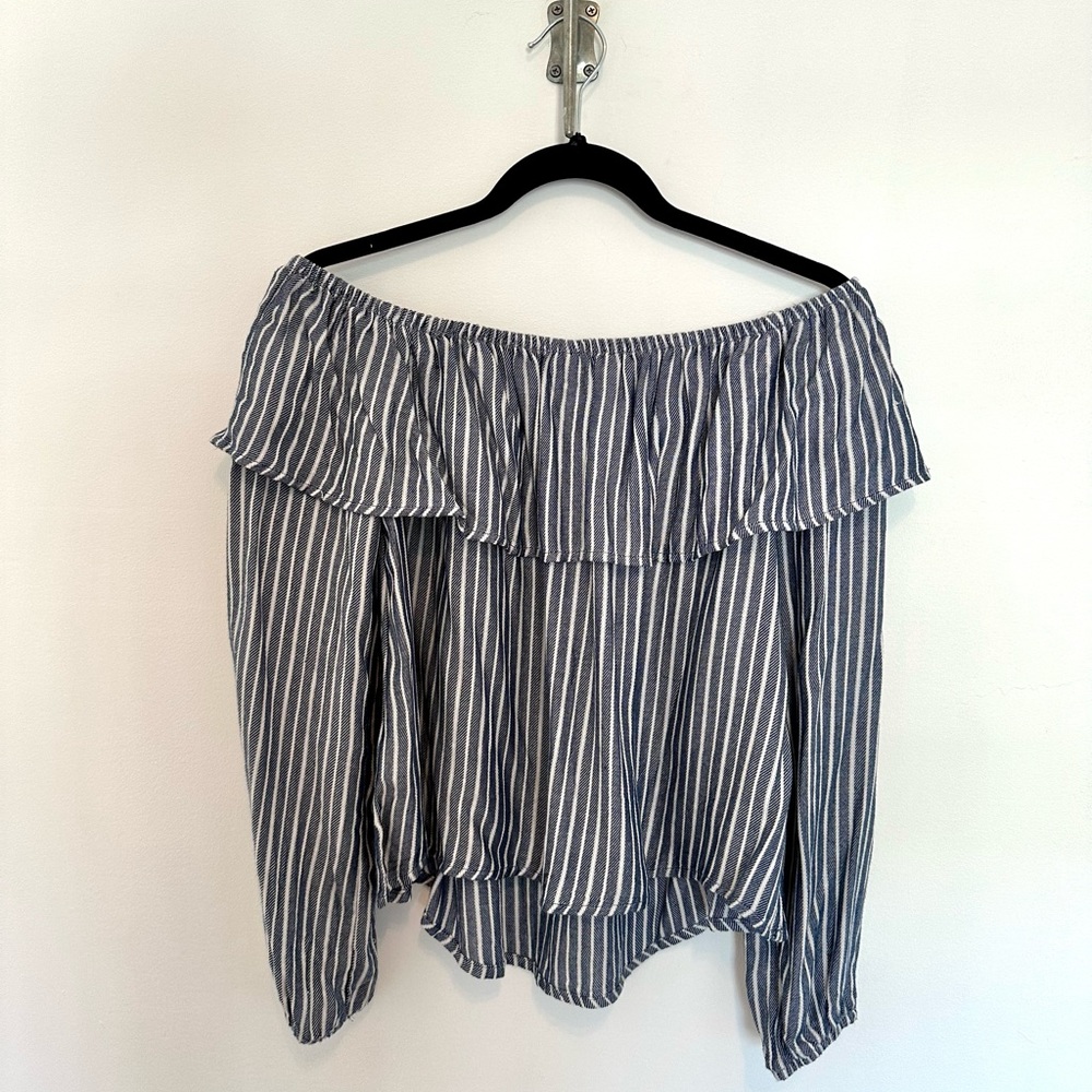 Breezy off the shoulder striped top